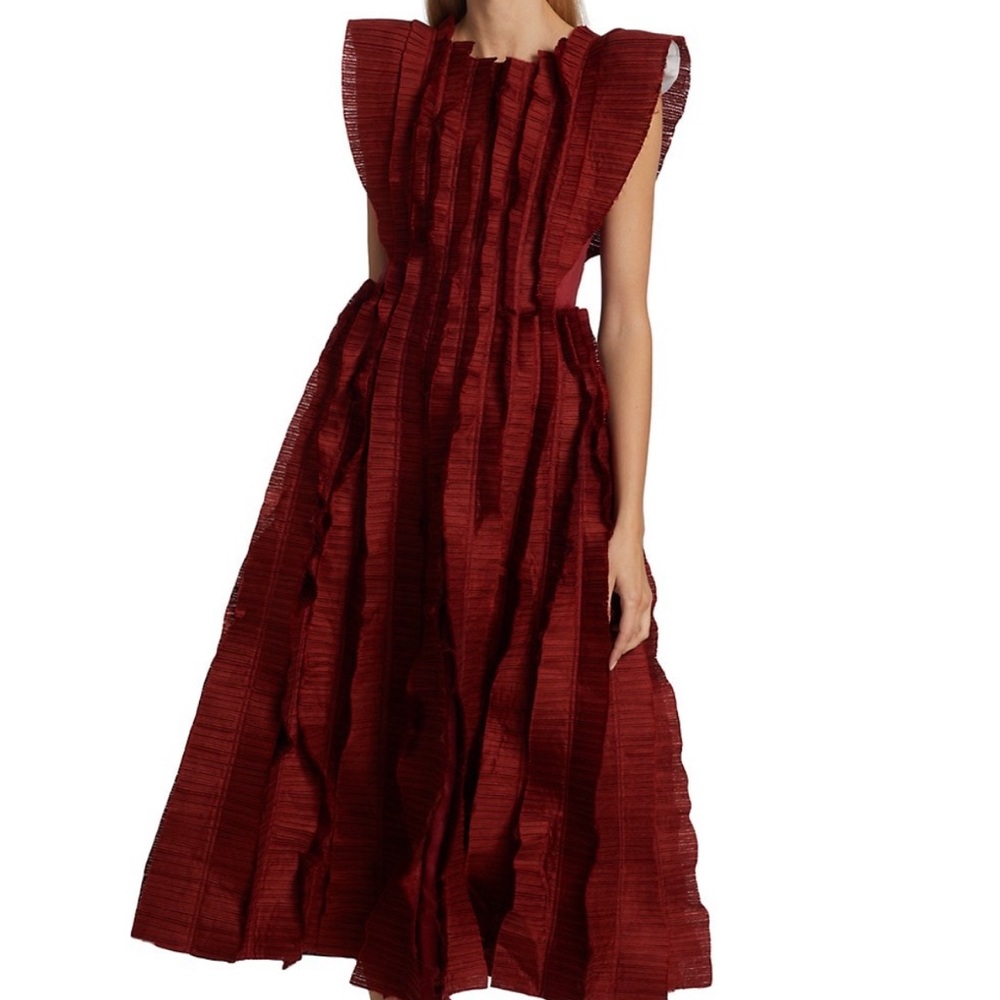 💃🏻 Aje Hybrid Midi Dress in Burgundy. Size 8 AU (4 US). NWOT - WORN ONCE.